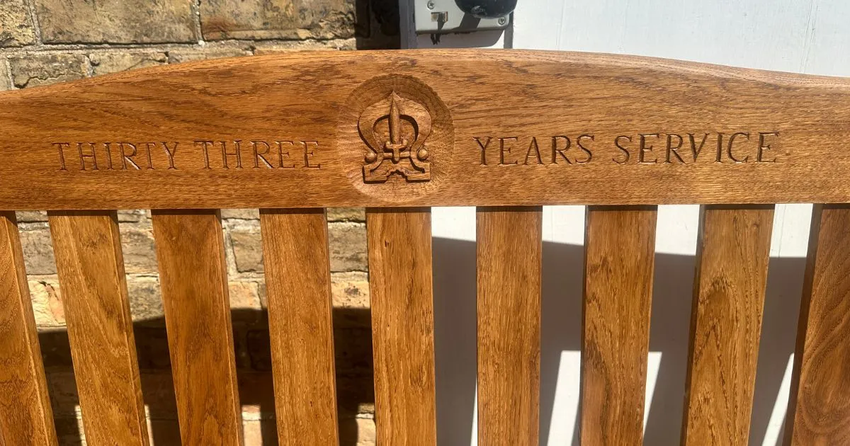 Hand Carved inscription - Pelham Joinery