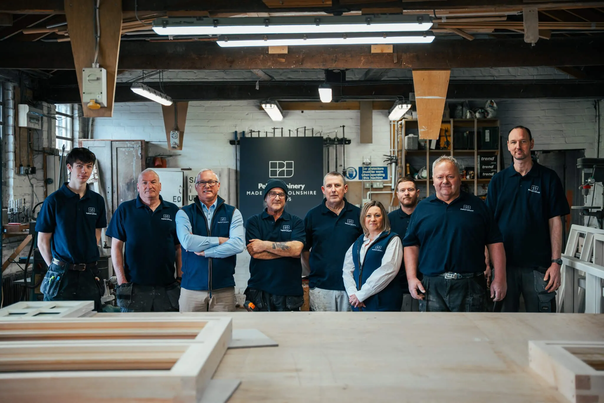 Pelham Joinery Team at their Lincolnshire workshop
