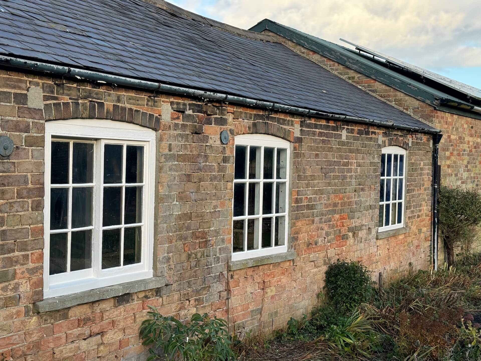 Updated replacement sliding windows at the Works Yard