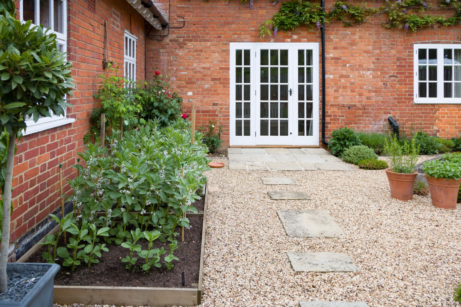 Bespoke French doors manufactured and fitted by Pelham Joinery